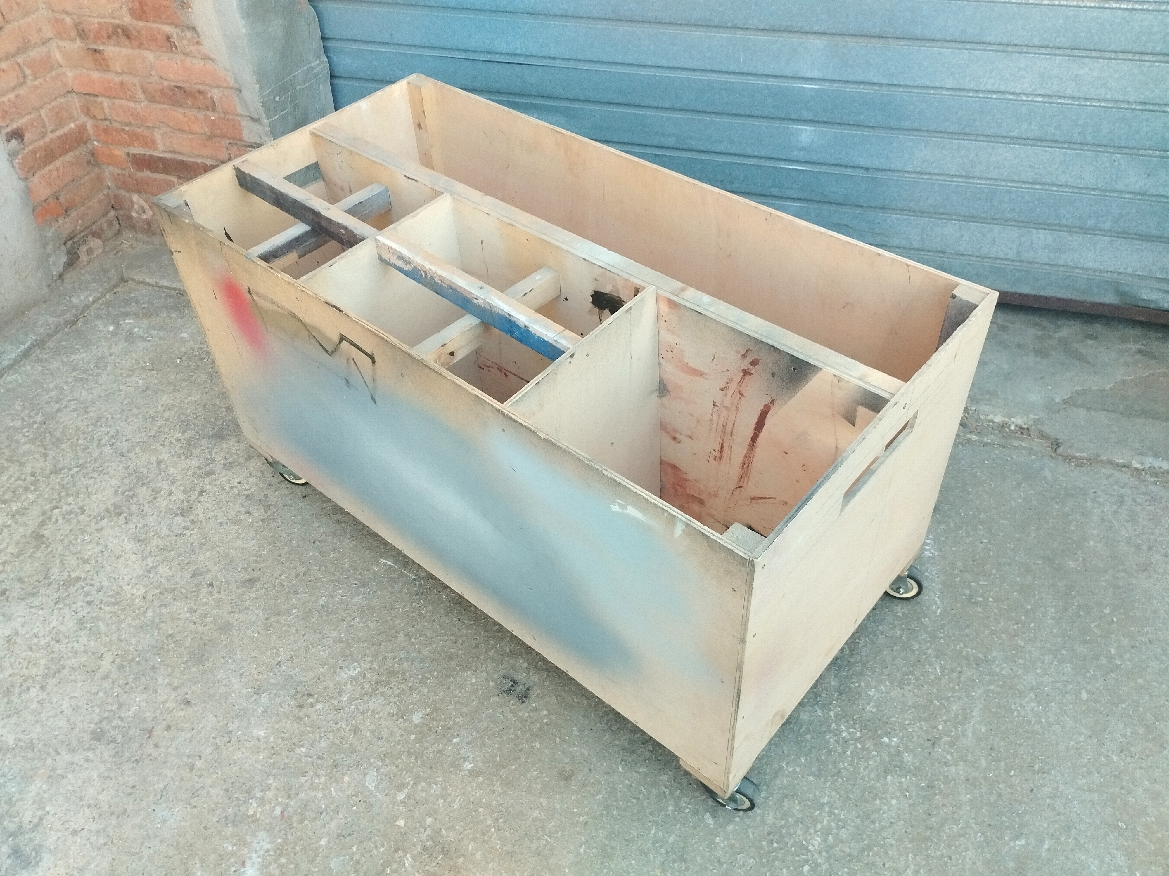 carro cajon separador taller carpinteria 70_5x124_5x62 1u